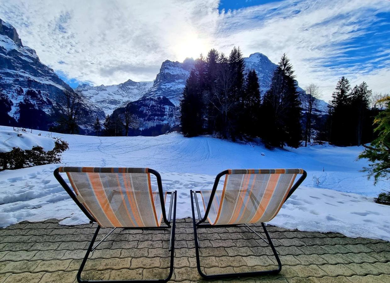 Mom - Alpine Boutique Apartments, Grindelwald Gletscher, Eiger View Terrace Studio Exterior foto